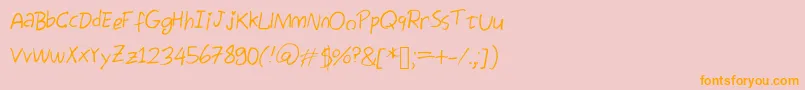 Egg Font – Orange Fonts on Pink Background