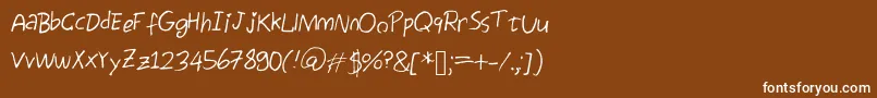 Egg Font – White Fonts on Brown Background