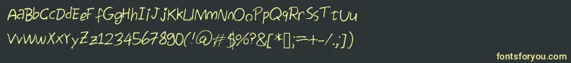 Egg Font – Yellow Fonts on Black Background