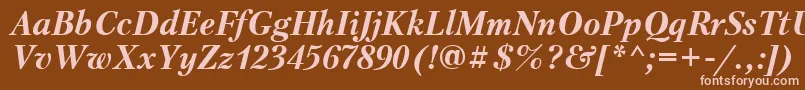 Ptr74C Font – Pink Fonts on Brown Background