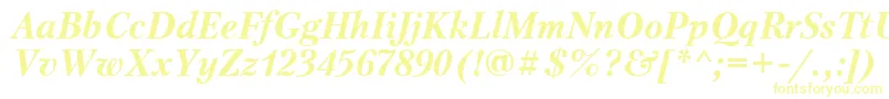 Ptr74C Font – Yellow Fonts on White Background