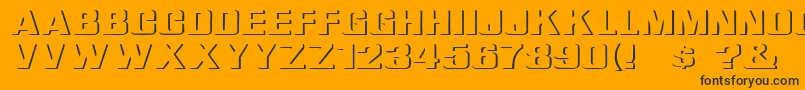 Police ReliefGroteskExtended – polices noires sur fond orange