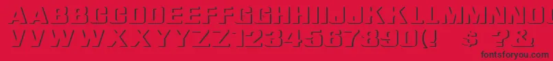 ReliefGroteskExtended Font – Black Fonts on Red Background