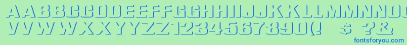 ReliefGroteskExtended Font – Blue Fonts on Green Background