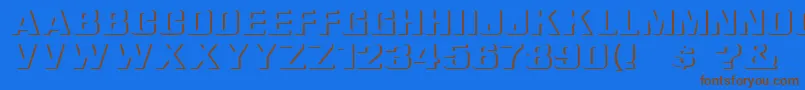 ReliefGroteskExtended Font – Brown Fonts on Blue Background