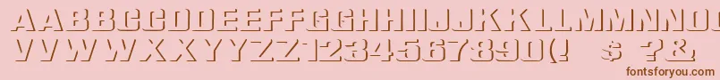 Police ReliefGroteskExtended – polices brunes sur fond rose