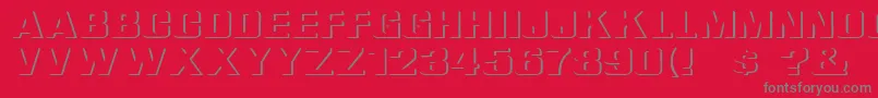 ReliefGroteskExtended Font – Gray Fonts on Red Background