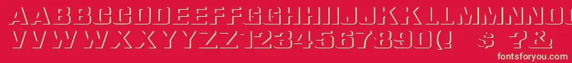 ReliefGroteskExtended Font – Green Fonts on Red Background