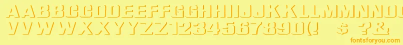 ReliefGroteskExtended Font – Orange Fonts on Yellow Background