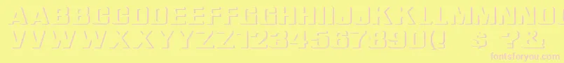 ReliefGroteskExtended Font – Pink Fonts on Yellow Background