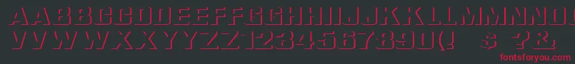 フォントReliefGroteskExtended – 黒い背景に赤い文字