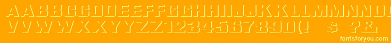 Шрифт ReliefGroteskExtended – жёлтые шрифты на оранжевом фоне