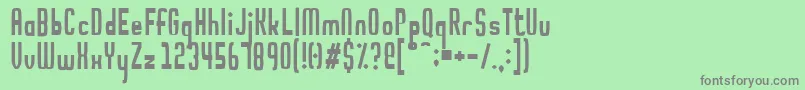 Noodletee Font – Gray Fonts on Green Background