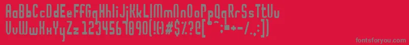 Noodletee Font – Gray Fonts on Red Background