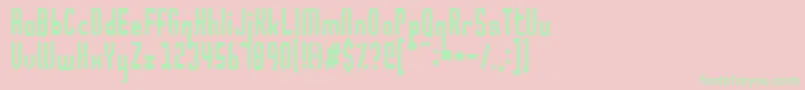 Noodletee Font – Green Fonts on Pink Background