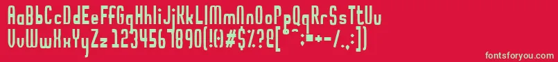 Noodletee Font – Green Fonts on Red Background