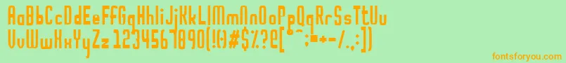 Noodletee Font – Orange Fonts on Green Background