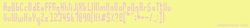 Шрифт Noodletee – розовые шрифты на жёлтом фоне