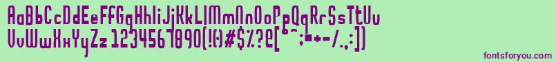 Noodletee Font – Purple Fonts on Green Background