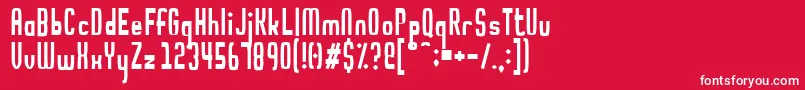 Noodletee Font – White Fonts on Red Background