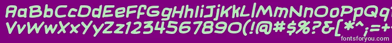 SundaycomicsBbBold Font – Green Fonts on Purple Background