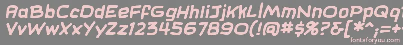 SundaycomicsBbBold-Schriftart – Rosa Schriften auf grauem Hintergrund
