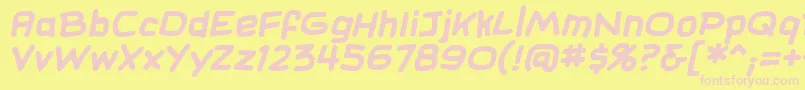 SundaycomicsBbBold Font – Pink Fonts on Yellow Background