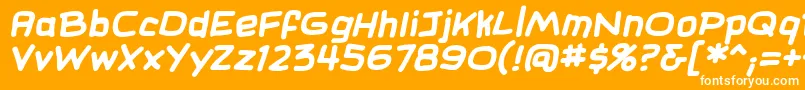 Шрифт SundaycomicsBbBold – белые шрифты на оранжевом фоне