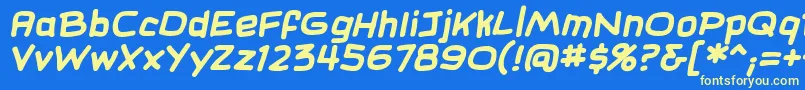 SundaycomicsBbBold Font – Yellow Fonts on Blue Background