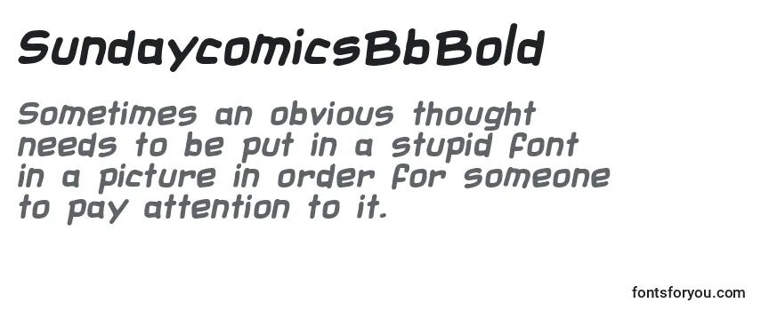 Schriftart SundaycomicsBbBold