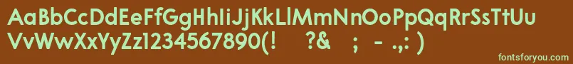 03Apompadourboldsample-fontti – vihreät fontit ruskealla taustalla