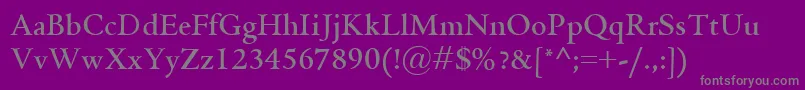 GriffoclassicoBold Font – Gray Fonts on Purple Background
