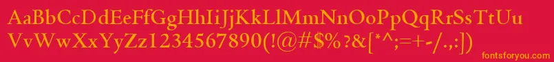 GriffoclassicoBold Font – Orange Fonts on Red Background