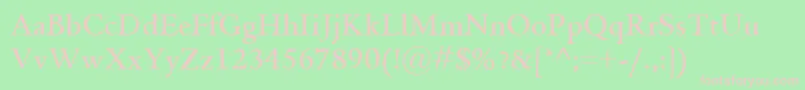 GriffoclassicoBold Font – Pink Fonts on Green Background