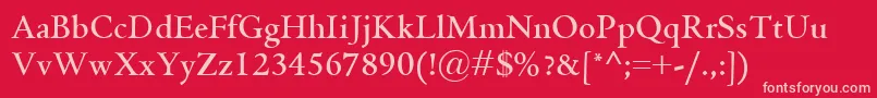 GriffoclassicoBold Font – Pink Fonts on Red Background