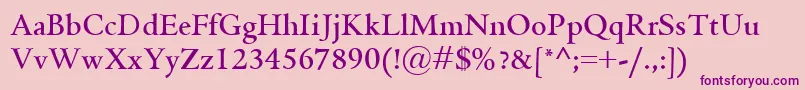 GriffoclassicoBold-Schriftart – Violette Schriften auf rosa Hintergrund