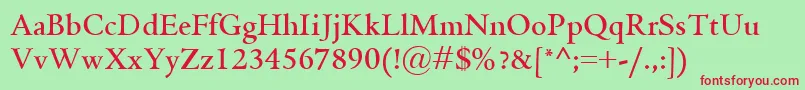 GriffoclassicoBold Font – Red Fonts on Green Background