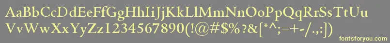GriffoclassicoBold-fontti – keltaiset fontit harmaalla taustalla