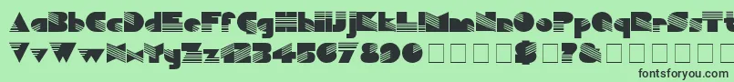 Sinaloa-Schriftart – Schwarze Schriften auf grünem Hintergrund