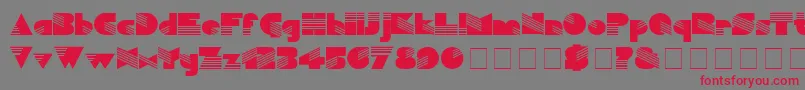 フォントSinaloa – 赤い文字の灰色の背景