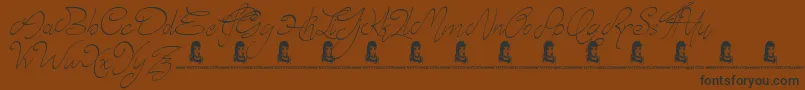 Elyse-Schriftart – Schwarze Schriften auf braunem Hintergrund
