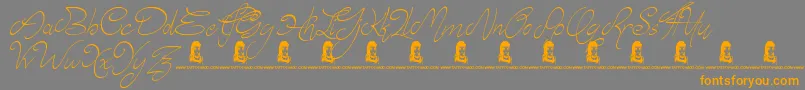 Police Elyse – polices orange sur fond gris