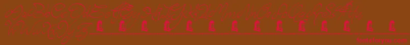 Elyse Font – Red Fonts on Brown Background