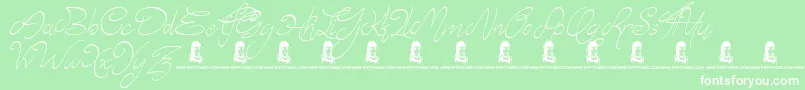 Elyse-Schriftart – Weiße Schriften auf grünem Hintergrund