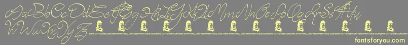 Elyse Font – Yellow Fonts on Gray Background
