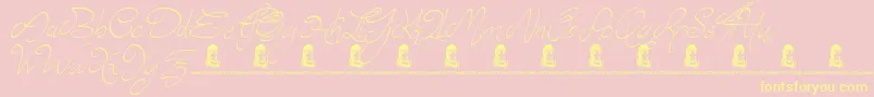 Elyse Font – Yellow Fonts on Pink Background