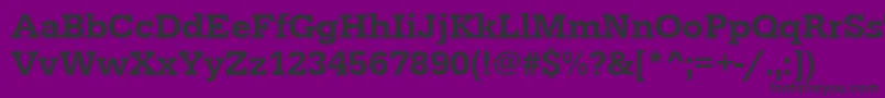 フォントUrwegyptiennetmed – 紫の背景に黒い文字