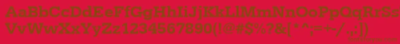 Urwegyptiennetmed Font – Brown Fonts on Red Background