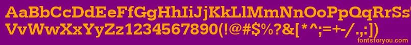 Urwegyptiennetmed Font – Orange Fonts on Purple Background