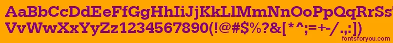 Urwegyptiennetmed Font – Purple Fonts on Orange Background